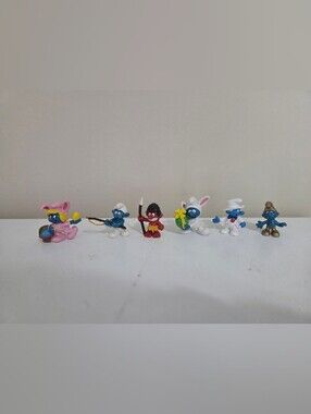Vintage Smurfs Set Of 6